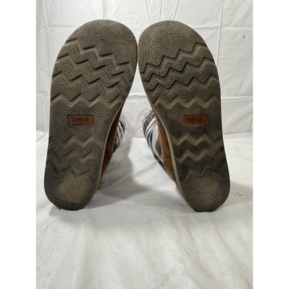 Sanuk Brown Navajo Suede Tall Faux Fur Boots Winter Warm Women's Sz 7 - Picture 10 of 15